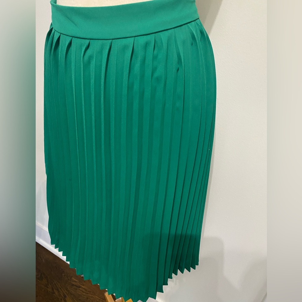 GIBSON Green Pleated Skirt - Size L